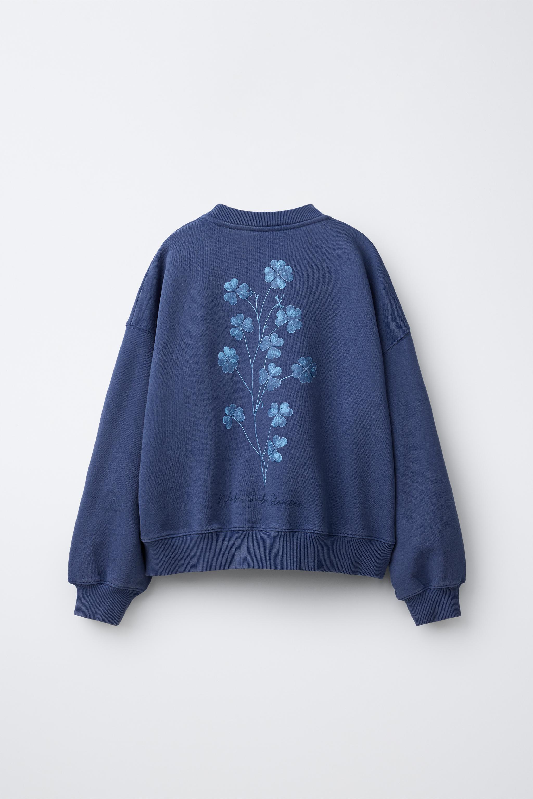 FLORAL PRINT SWEATSHIRT